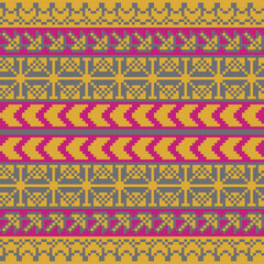 Christmas Floral Fair Isle Seamless Pattern Design