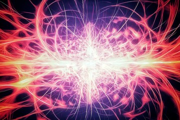 爆発してカラフルな火花が飛び散る抽象的な背景