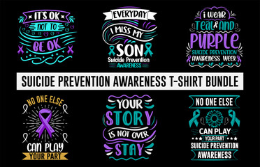 Suicide Prevention Awareness T-Shirt, Suicide Vector t-shirt Design, Suicide awareness typography t-shirt design