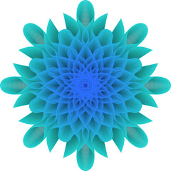 Abstract 3D gradient flower, elements graphic.