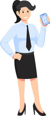 Fototapeta premium Digital data protection illustration with cyber security cartoon character. Cloud computing network safety concept