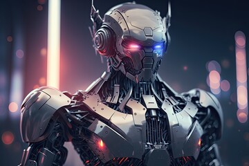Intelligent artificial intelligence robot in the future concept. Generative AI