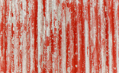 Red corrugated iron background