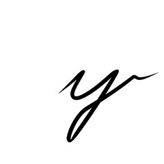 Alphabe unique with hand drawn