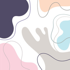 vector hand drawn graphic illustration background of rope,rock,pink,light blue, etc