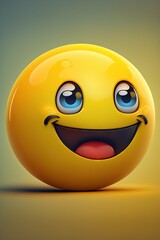 Fototapeta premium Super funny emoticon, emoji.. Generative AI