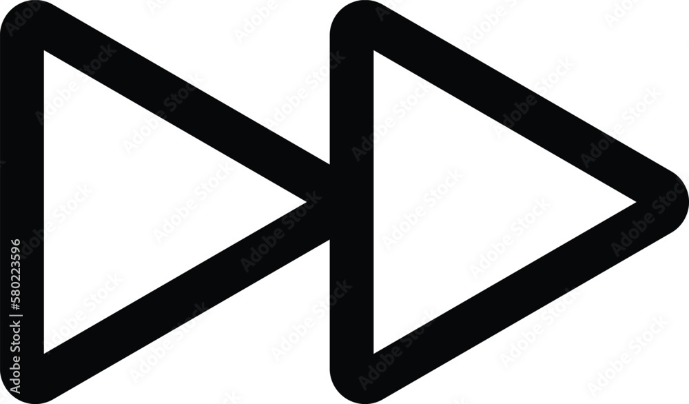 Poster fast forward button icon vector icon for web and mobile. next play button icon