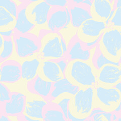 Obraz na płótnie Canvas Abstract Rose Floral Seamless Pattern Design