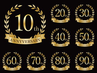 アニバーサリーのアイコンセット