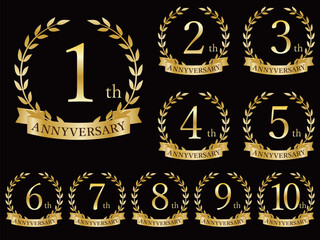 アニバーサリーのアイコンセット