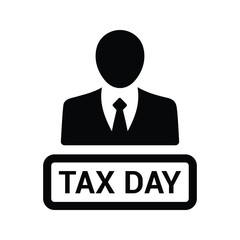 Tax Day icon. Simple vector graphics.
