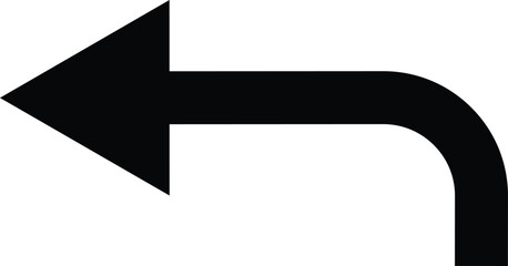 Go back left icon , return arrow icon , left vector icon