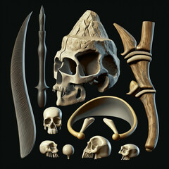 Impresionante imagen de la prehistoria para utilizar como fondo de escritorio, lienzo, puzle, en tus estudios... © JUANRAMON