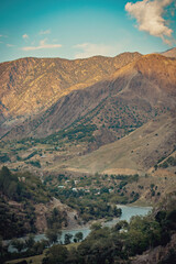 Fototapeta na wymiar Beautiful scenery of Hunza Valley along Karakoram Highway, Gilgit Baltistan, Pakistan