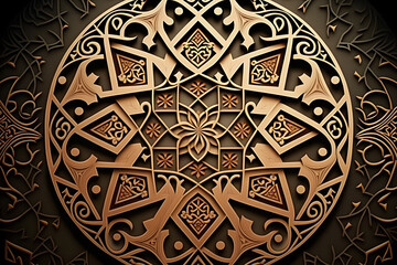 Islamic art background made with Generative AI