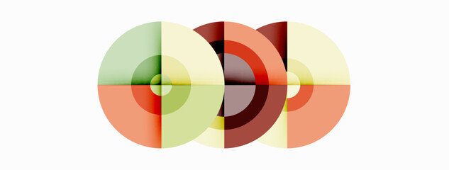 Obraz premium Circle trendy minimal geometric abstract background. Vector Illustration For Wallpaper, Banner, Background, Card, Book Illustration, landing page