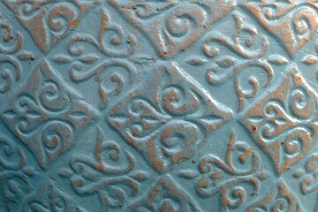 Turquoise tiled ceramic pattern