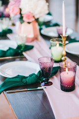 Wedding table decoration and wedding floristics
