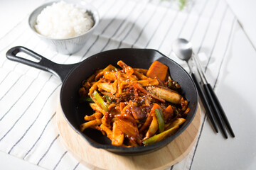 Today's dinner menu is squid