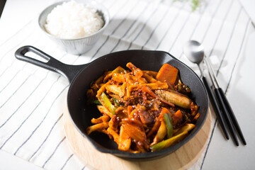 Today's dinner menu is squid