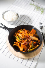 Today's dinner menu is squid