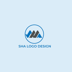 S H A Logo Design For Business logo