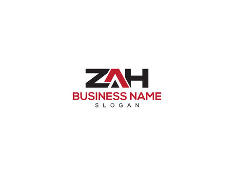 ZAH Logo Vector, Minimalist Za zah Letter Logo Design Vector Icon