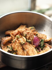 Nam Tok, Thai spicy grilled pork salad
