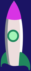 simple drawing of a space rocket