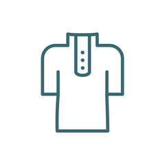 muslim clothes icon. Thin line muslim clothes icon from islamic and ramadan collection. Outline vector isolated on white background. Editable muslim clothessymbol can be used web and mobile