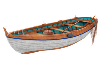 Wooden Boat Isolated