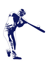 Fototapeta premium 野球バッターイラスト