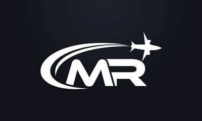 Tour and travel logo design, Airline agency symbol and aviation company monogram logo vector with letters