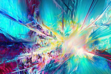 Abstract painting colorful, Bright artistic splashes. (Ai generated)