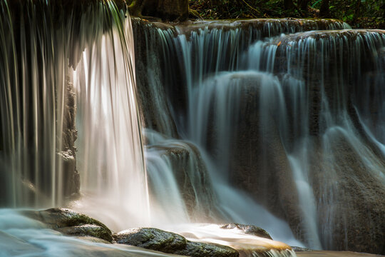 Scenic view of waterfall