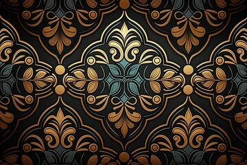 Background luxury vintage seamless pattern (Ai generated)