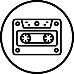 Vector Design Cassette Icon Style