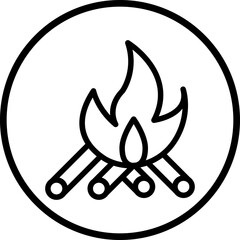 Vector Design Bonfire Icon Style