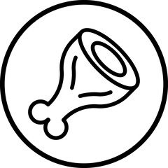 Vector Design Ham Leg Icon Style
