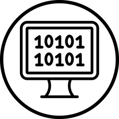 Vector Design Binary Icon Style