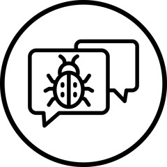 vector  chat virus icon style