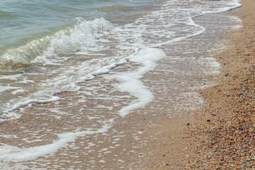 waves, shores and a blue-turquoise paradise for relaxing by the ocean. sea tide