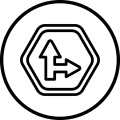 Obraz premium Vector Design Side Road Right Icon Style