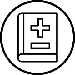 Obraz premium Vector Design Medical Book Icon Style