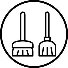 Vector Design Broomstick Icon Style