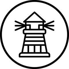 Vector Design Lighthouse Icon Style