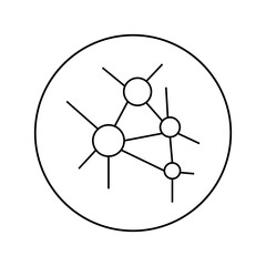 Brain neurons linear icon. Medicine, neurology
