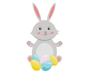 Obraz na płótnie Canvas easter bunny with egg