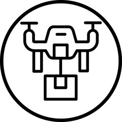 Vector Design Drone Delivery Icon Style