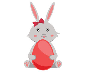 easter bunny with egg